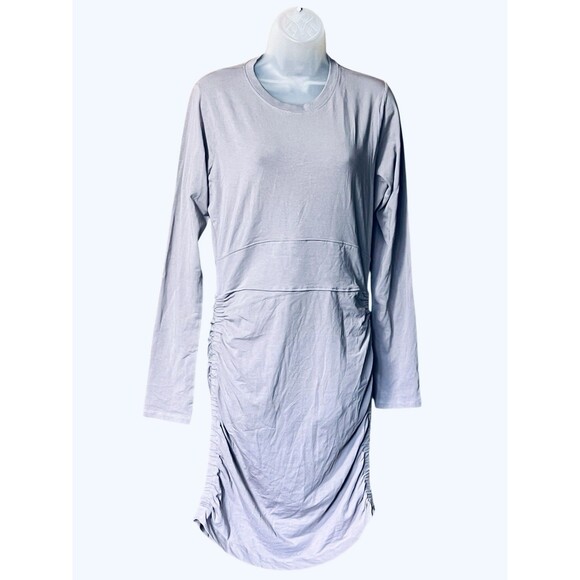 NWT Lemon & Bloom by Grey State Long Sleeve Ruched Knit Dress Sz XL Sustainable - Picture 4 of 6